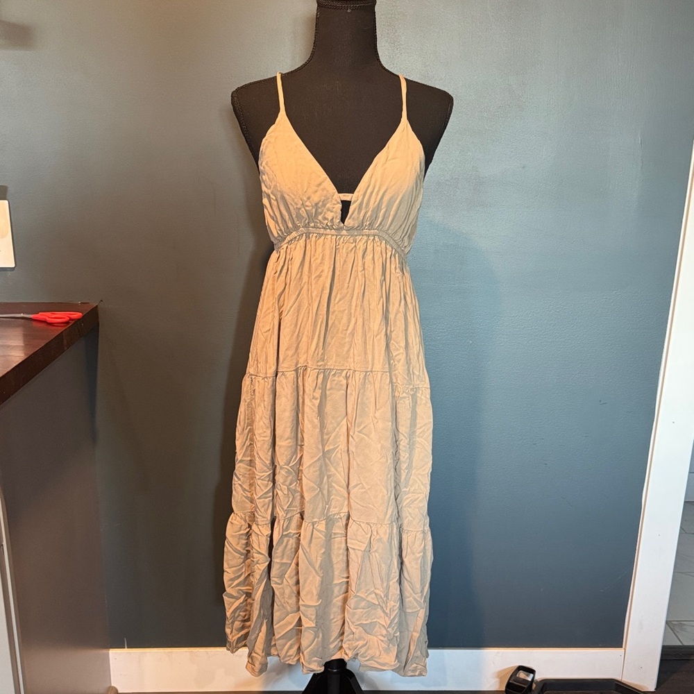 Zenana Outfitters Tan Midi Dress